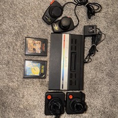 Atari 2600 Junior Jr Console System Bundle 2 Games WITH PADDLES & JOYSTICKS PAC