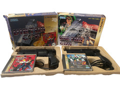 Sega Saturn Virtua Cop Gun Controller Set with Game Software Boxed Lot of 2 JP