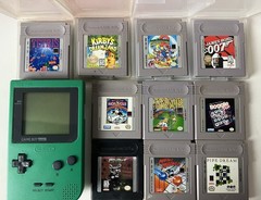 Nintendo Game Boy Pocket With 10 Games! All Tested & Working. MGB-001 – Green
