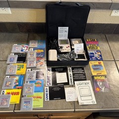 Game Boy DMG-01 Bundle 11 Games Manuals Receipts Light Boy Nuby Magnifier Tested