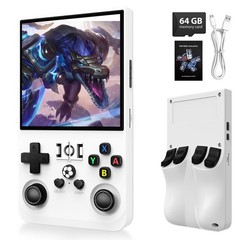 R36MAX Game Console,4.0 Inch IPS Screen Linux System with 64GB TF Card,Gaming…