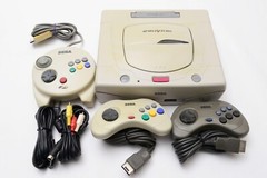 Sega Saturn Console Controller Set White HST-3220 w/Multi Controller SS Japan JP