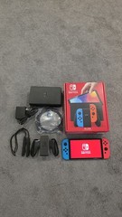 Nintendo Switch OLED Model with Neon Red Blue Joy-Con, 64GB