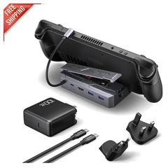6-in-1 Steam Deck Dock – Vibrant 4K HDMI & Gigabit Ethernet Connectivity