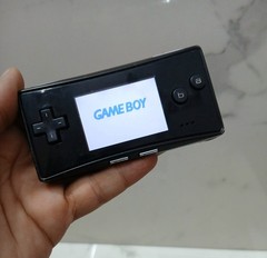 Nintendo Game Boy Micro Handheld Console Black OXY-001 With 6 Authentic Games