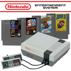 NES / Nintendo System Console + ORIGINAL Controller & Game – Condition: Used