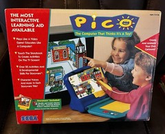SEGA PICO LEARNING SYSTEM CONSOLE ORIGINAL BOX+5 GAMES 3 CIB ALL TESTED WORKING
