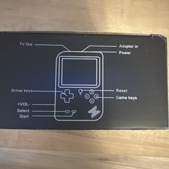 Plus Handheld Game Console Black 3.0″ LCD Rechargeable Backlit TV Out