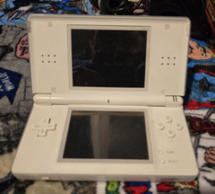 Nintendo DS Lite Polar White Handheld Console OEM Stylus Tested No Charger