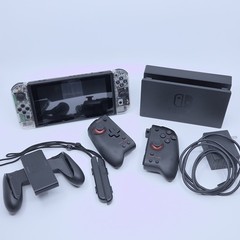 Nintendo Switch V1 w/ Custom Joycons, Dock, Cables, & Hori Split Pad Controller