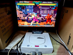 Sega Saturn White Console 4MB RAM MARVEL Super Heroes VS Street Fighter Japan