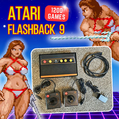 Atari Flashback 9 HDMI Retro Console Built-in Games 1200 2 Controllers AtGames