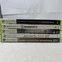 Xbox 360 S Slim 4GB Console Bundle Controller Lot Of 5 Games #ML35