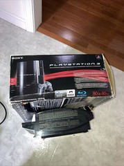 Sony PlayStation 3 PS3 80 GB Console CECHL01 w/ box manual controller bundle