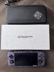 Retroid Pocket 3+ Clear Purple Handheld System with Carrying Case