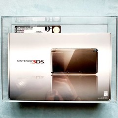 OG RELEASE NINTENDO 3DS COSMO BLACK Graded VGA 80+ Handheld New 1st Print Sealed