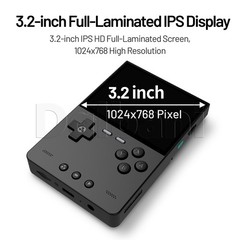 TrimUI Brick Black Open Source Handheld Game Console with 64GB