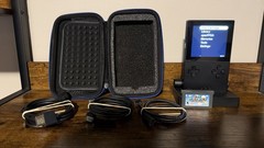 Analogue Pocket + Dock + Case + Screen Protector + Super Mario Advance.
