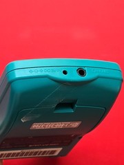 Game Boy Color System Console Nintendo CGB-001 Teal Blue Works Sound Cover Issue
