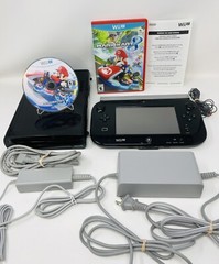 Nintendo Wii U 32GB Black Deluxe Console & Gamepad Mario Kart 8 System Bundle