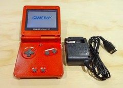 Nintendo Game Boy Advance GBA SP Flame Red System AGS 001 NEW