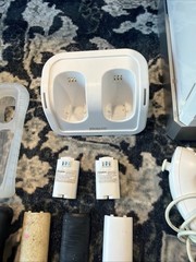Nintendo Wii console bundle Controllers 14 Games And Various Cords (Not Tested)