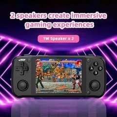 Compact Retro Gaming Console – 40 SNK Classics, HD 4″ IPS, Quad-Core, Fast Charg
