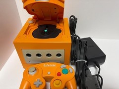 Nintendo GameCube Console Orange DOL-001 Controller AC Adapter AV Cable Tested J