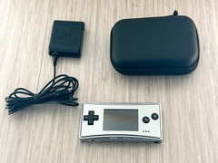 Nintendo GameBoy Micro Silver Console Tested w/ OEM AC Charger – Near Mint