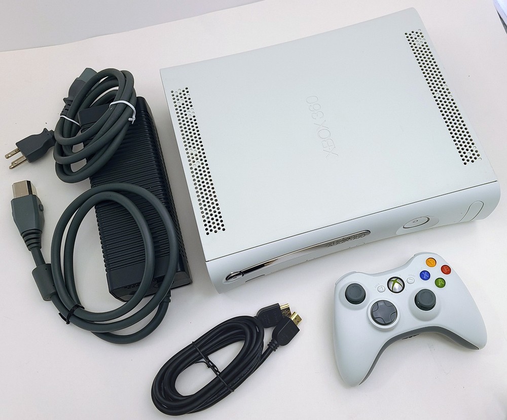 Microsoft Xbox 360 20GB Pro Matte White Video Game Console Gaming System HDMI