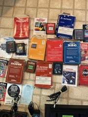 Atari 2600 4-Switch Console Bundle Lot + 7 Games Joysticks Power Cord Video
