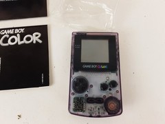 Game Boy Color Complete Atomic Clear Purple CGB-001 Authentic USA TESTED