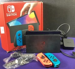 Nintendo Switch OLED Model HEG-001 Handheld Console – 64GB – Black/Neon Joy-cons