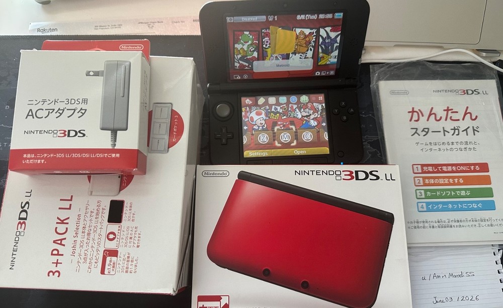 **US Seller ** Nintendo 3DS LL Complete in Box + 32 GB SD card