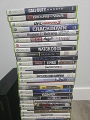 Xbox 360 S Console Bundle 4 Controllers 30+ Games No Hard Drive Tested Works
