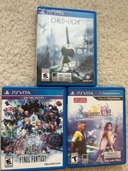 Playstation PS Vita PCH-1001 OLED Console w/6 RPG Games Lot+32gb Memory Pls READ