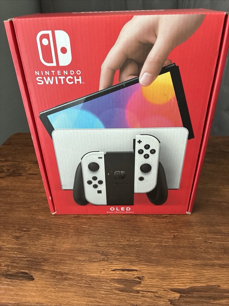 New Nintendo Switch OLED Console Gaming System HEG-001 Black/White Bundle