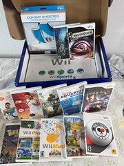 Nintendo Wii Console Bundle 13 Total Games Plus Shooter Controller and Extras