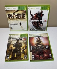 XBOX 360 Console Bundle 4 Games Power & AUX Cable Model 1439 No Controller