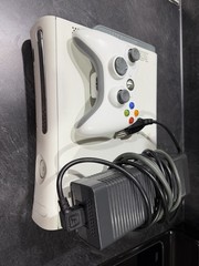 Microsoft Xbox 360 Console with White Wireless Controller -Cleaned and Tested