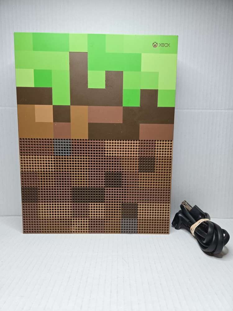 Microsoft Xbox One S Minecraft Limited Edition 1TB Green & Brown Console