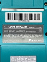 Game Boy Color System Console Nintendo CGB-001 Teal Blue Works Sound Cover Issue