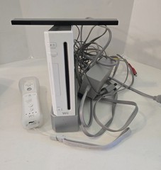 Nintendo Wii Console With System 1 Controllers And Sensor Power Cords