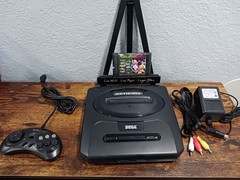 SEGA Genesis Console Model 2 MK-1631 Bundle + 235 In 1, Crusader of Centy Repro