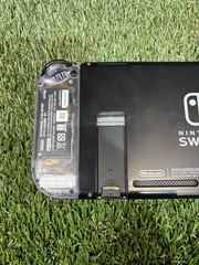 Nintendo Switch V2 Console Bundle + Clear Joy-Cons and Case Works Perfectly