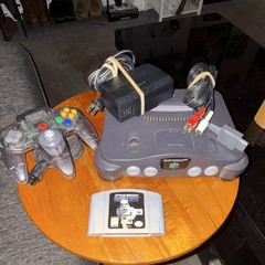 Nintendo 64 Gray Console NUS-001 Component RCA w/ Controller Star Wars Game