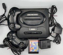 Sega Genesis Model 2 MK-1631 2 Controllers, 1 Game. See Description