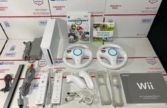 Nintendo Wii Bundle+ MARIO KART +Wheels+Wii Sports-EXCELLENT -NEXT DAY -WARRANTY