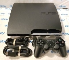 Sony PlayStation 3 PS3 Slim Console 160GB (3001A) w/Controller & Cables Working!
