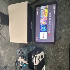 Nintendo Switch Console Black White Dock Controller Wi-Fi Internet Browsing
